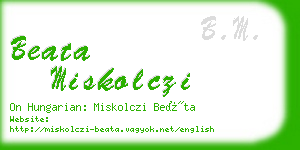 beata miskolczi business card